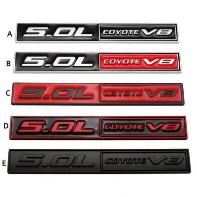 3D Metal 5.0 COYOTE V8 Rear Trunk Side Fender Emblem Badge Sticker Car Accessories