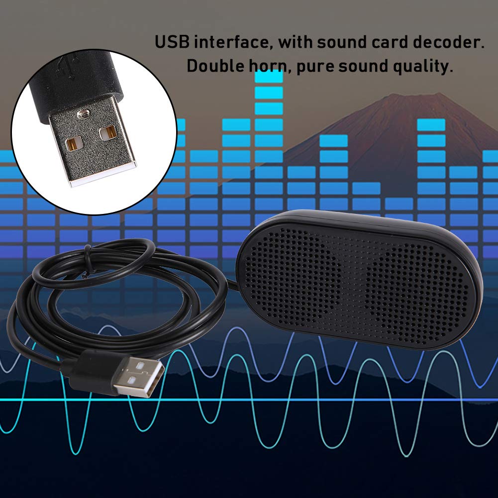 Computer Speaker Soundbox Mini Portable USB Sound Card Decoder Small Compatible Lightweight Pure Sound Quality USB Interface Omnidirectional Sound