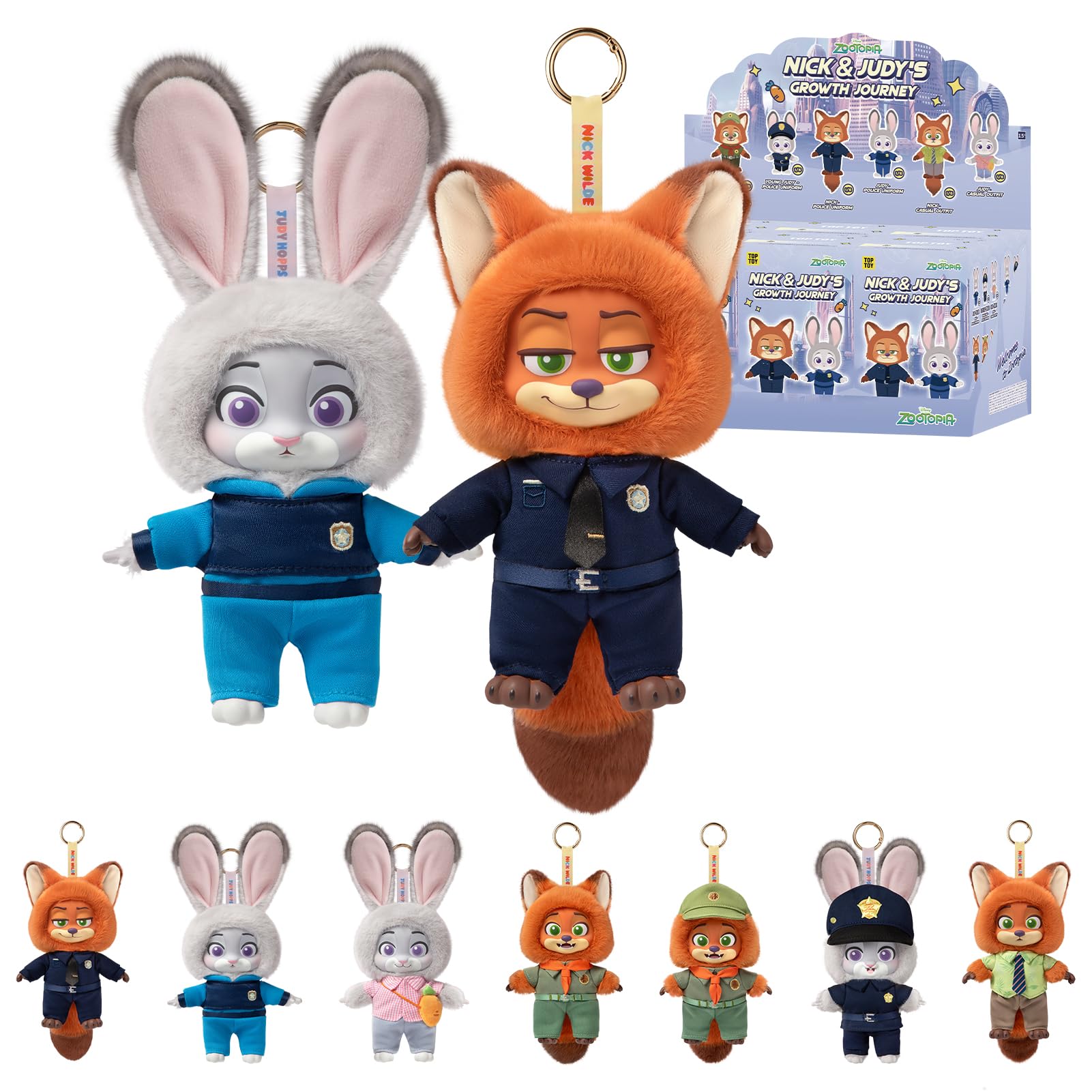 

TOP TOY Disney Zootopia Plush Series Box of Gachapon Blind Box Plastic Premium Soft Vinyl Birthday Disney Character Christmas Gifts Nick & Judy s
