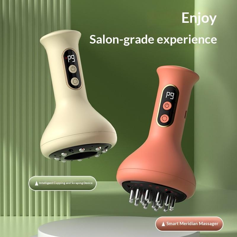 Rechargeable Scraping Massager Vibration Hot Compress Meridian Brush Body Shaping Lymphatic Detoxification Dredging