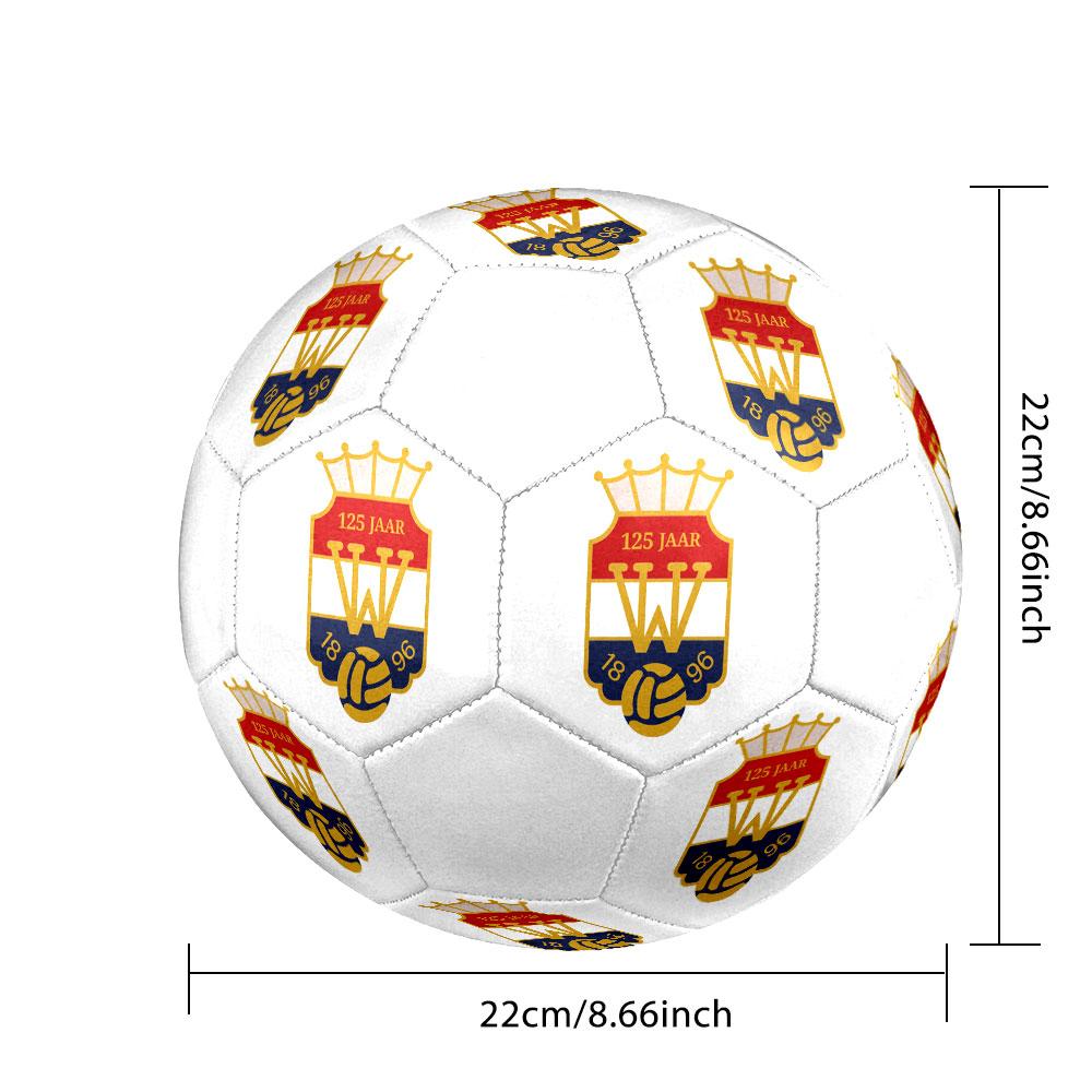 Willem II Tilburg Size 5 Soccer Ball, Machine-Stitched PVC, Durable & High Bounce, All Ages Fit, Fan Merchandise, Matches & Outdoor Use.