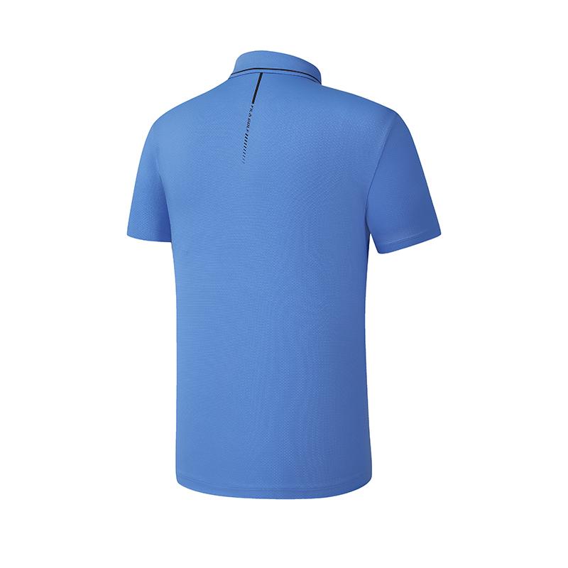 FILA Golf Series Fashion Soft Comfortable Versatile Solid Color Short Sleeve Polo Shirt Men tops Blue A11M535109F-BU