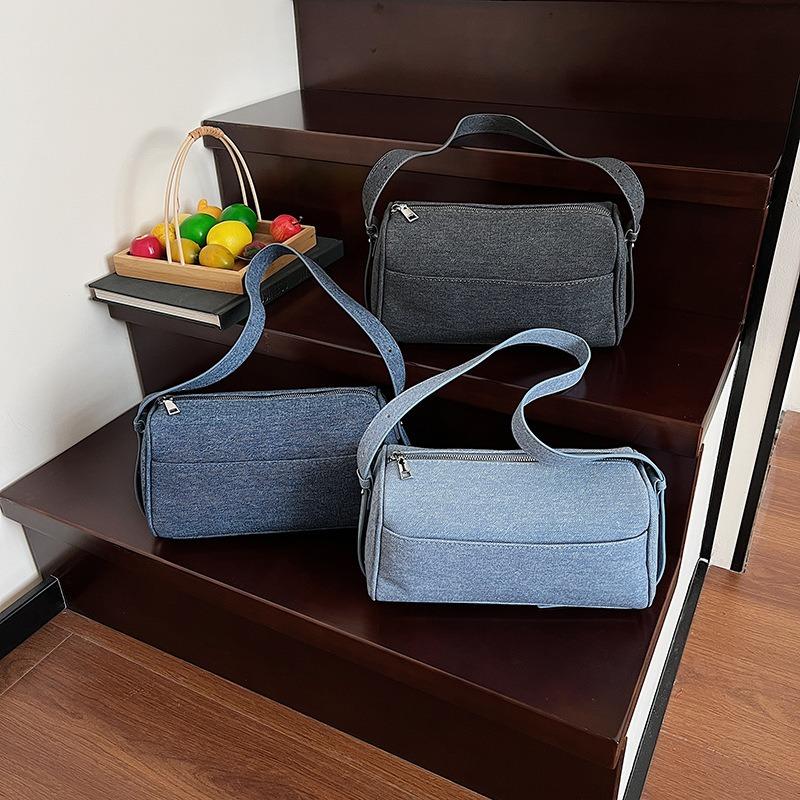 Tragbare Denim-Kissen-Tasche neue High-End-Unterarmtasche lässige Mode Schulter-Umhängetasche