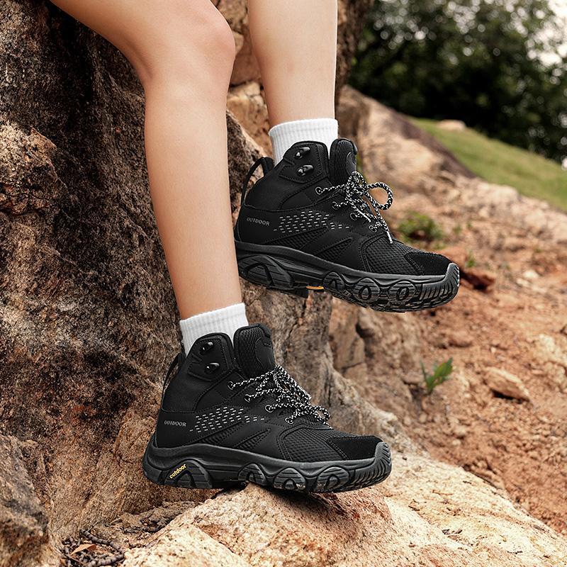 Spring Outdoor Men'S Fashion Mid Top Sports Mountaineering Shoes Anti Slip Wear Resistant Breathable Outdoor Shoes 39-46