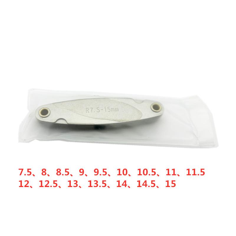 Radius Gauge Template R1-6.5, 7-14.5, 15-25, 26-80 Arc Measuring Tool.