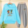 Set Autunnali e Invernali per Bambini e Bambine dai 3 ai 12 Anni, 67 Felpe Sportive Cartoni Animati, Pantaloni Lunghi e Affascinanti Pullover con Cappuccio