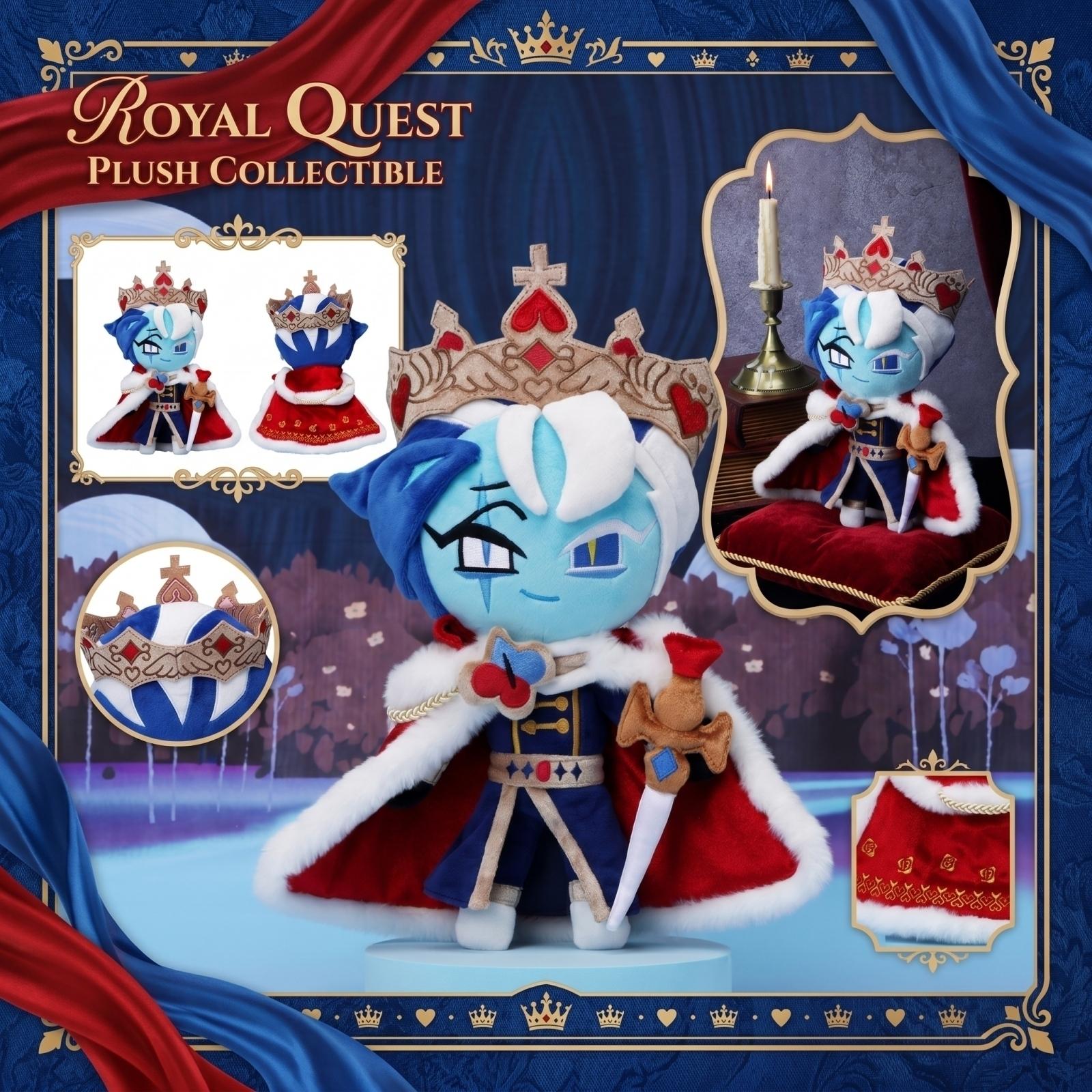 

Plush Doll Soft Stuffed Toy King Character with Crown and Scepter Detailed Costume Collectible Figure for Display and Gift One Size білий