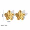 Nieuwe Trendy Roestvrij Staal Vlinder Stud Oorbellen Bedel 18K Goud Verguld Hoge Kwaliteit Statement Waterdichte Sieraden Cadeau
