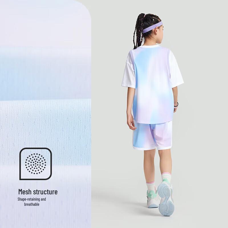 Anta Kids Girls' Summer Basketball T-Shirt & Shorts Set