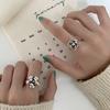 Hot Sell Trendy Rose Flower Thai Silver Ladies Party Rings Wholesale  For Women Birthday Gifts No Fade