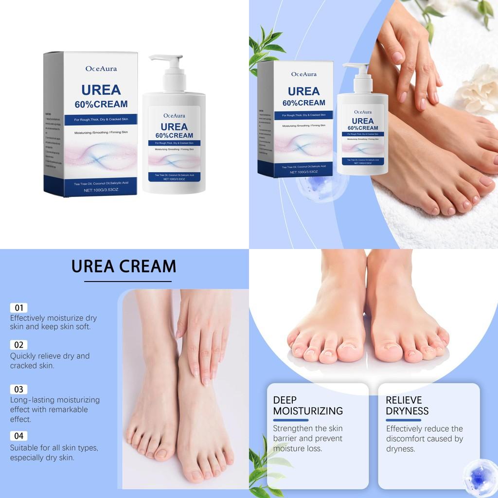 Oceaura Urea Care Foot Cream Nourishing Moisturizing Exfoliating Skin Treatment 100g