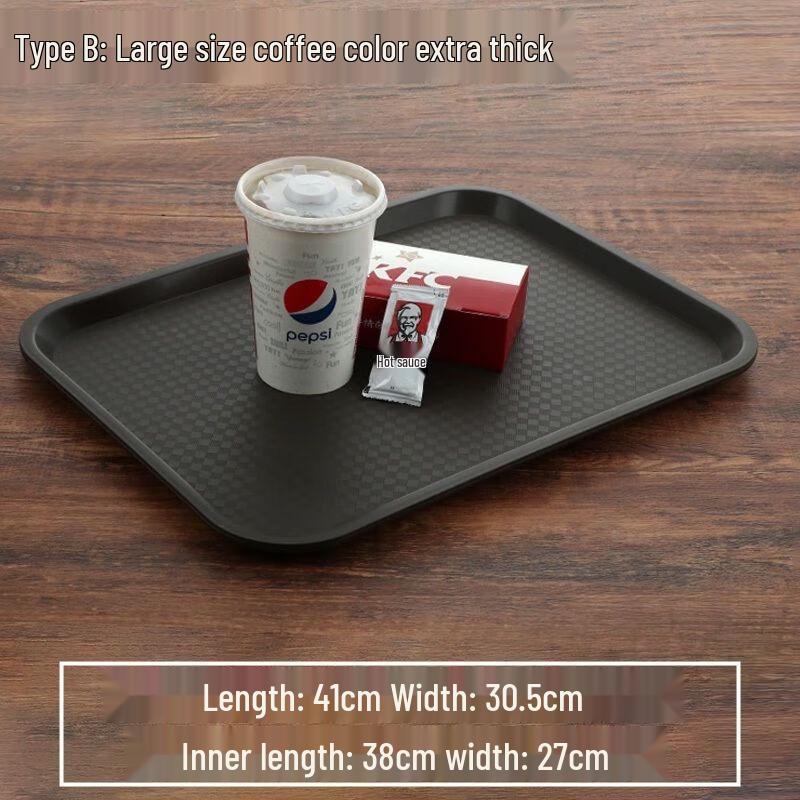 

Melamine Rectangular Fast Food Serving Trays - 10 Pack