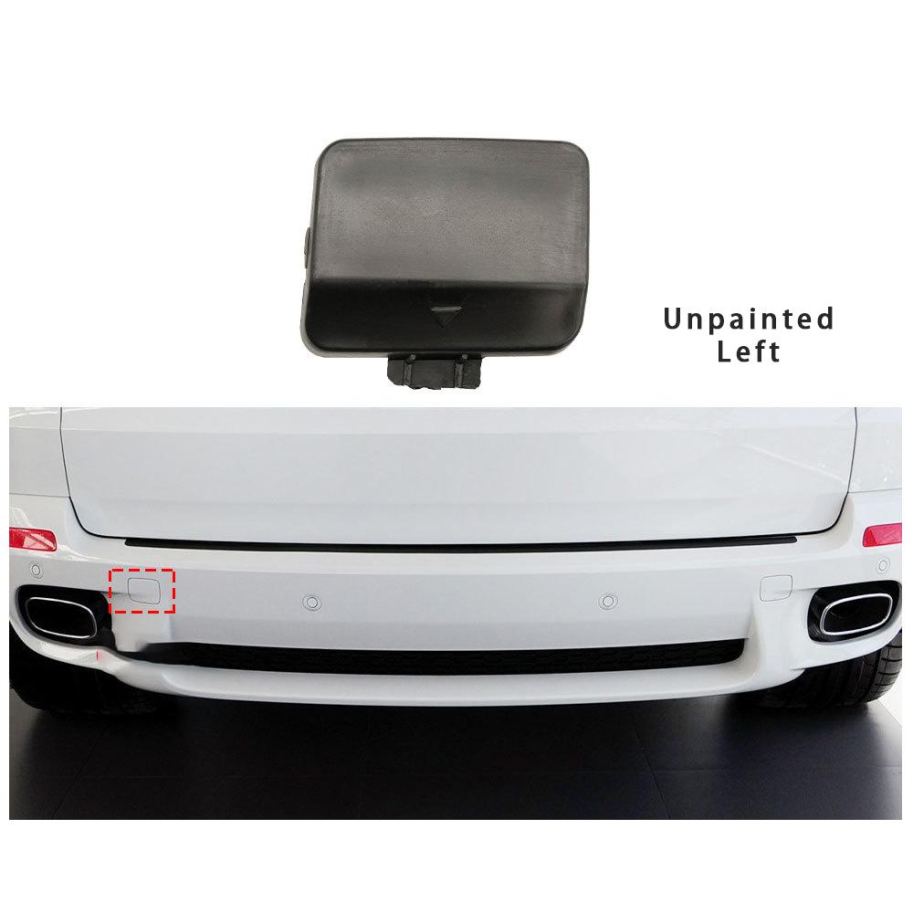 For BMW X5 Rear Bumper Left And Right Trailer Covers E70 Rear Bumper Towing Hook Pull Car Cover 51127271815 2011-2013 Unpainted Left