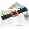 Vintage Breite Böhmische Gürtel Für Frauen Runde Holz Schnalle Geflochtenes Seil Gürtel Weiblich Lässig Häkeln Boho Kleid Taillenband