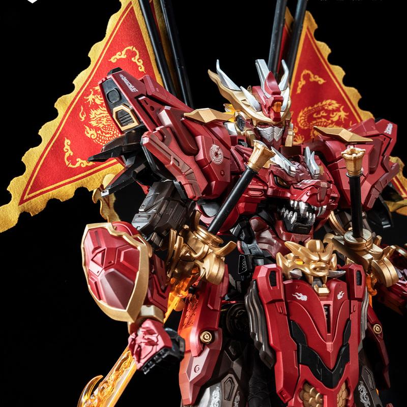 In StockWanqing Model Chinese Zodiac Mecha Blazing Chenlong Posable Assembly Model With Alloy Inner Frame Display Figurine Toy