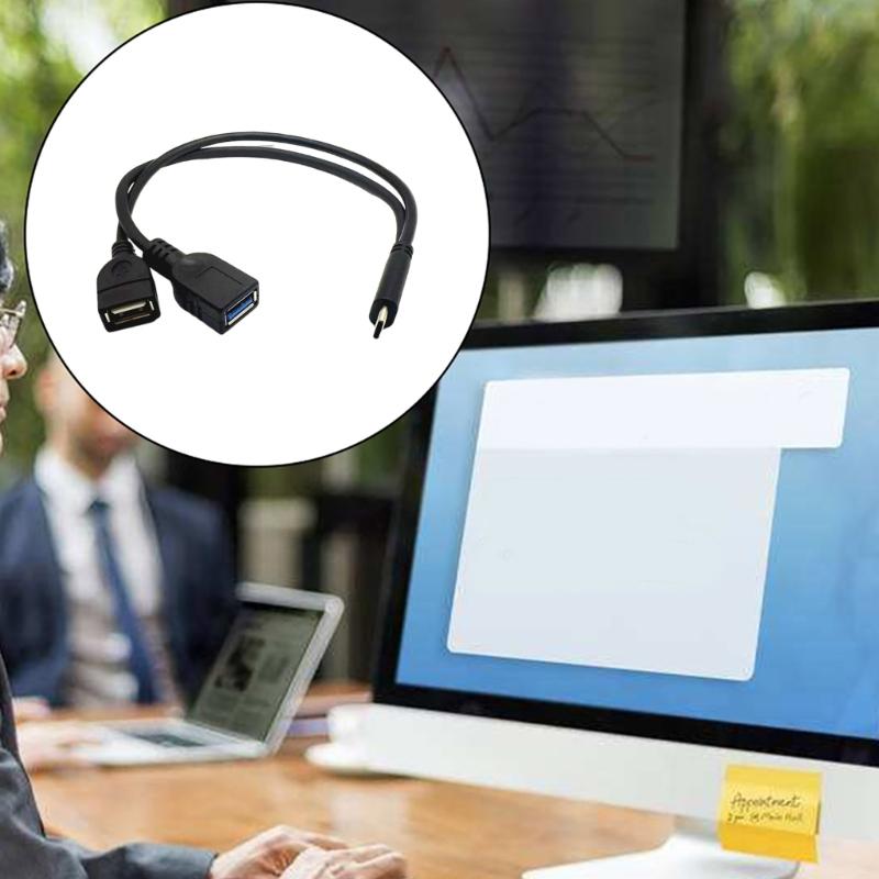 USB 3.0 Type C OTG Adapters Cable 30CM Extension Cable Suitable for Connect U Disk Mouse Keyboards Various Devices