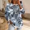 Women's Fashion Casual Camouflage Print Long Sleeve Round Neck Pullover Top