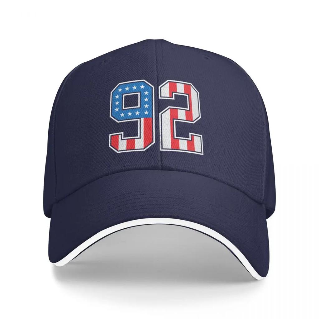 92 American Lucky Number Ninety-two United States Flag Baseball Cap Brand Man Cap Male Hat Custom Hat Men Caps Women's