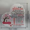 2D Flat Wife Gifts Acrylic Heart Keepsake Desktop Decorative Plaque, Home Decor Plaque Hanging Wall Art Decorative Garden Decoration for Room Door Sig
