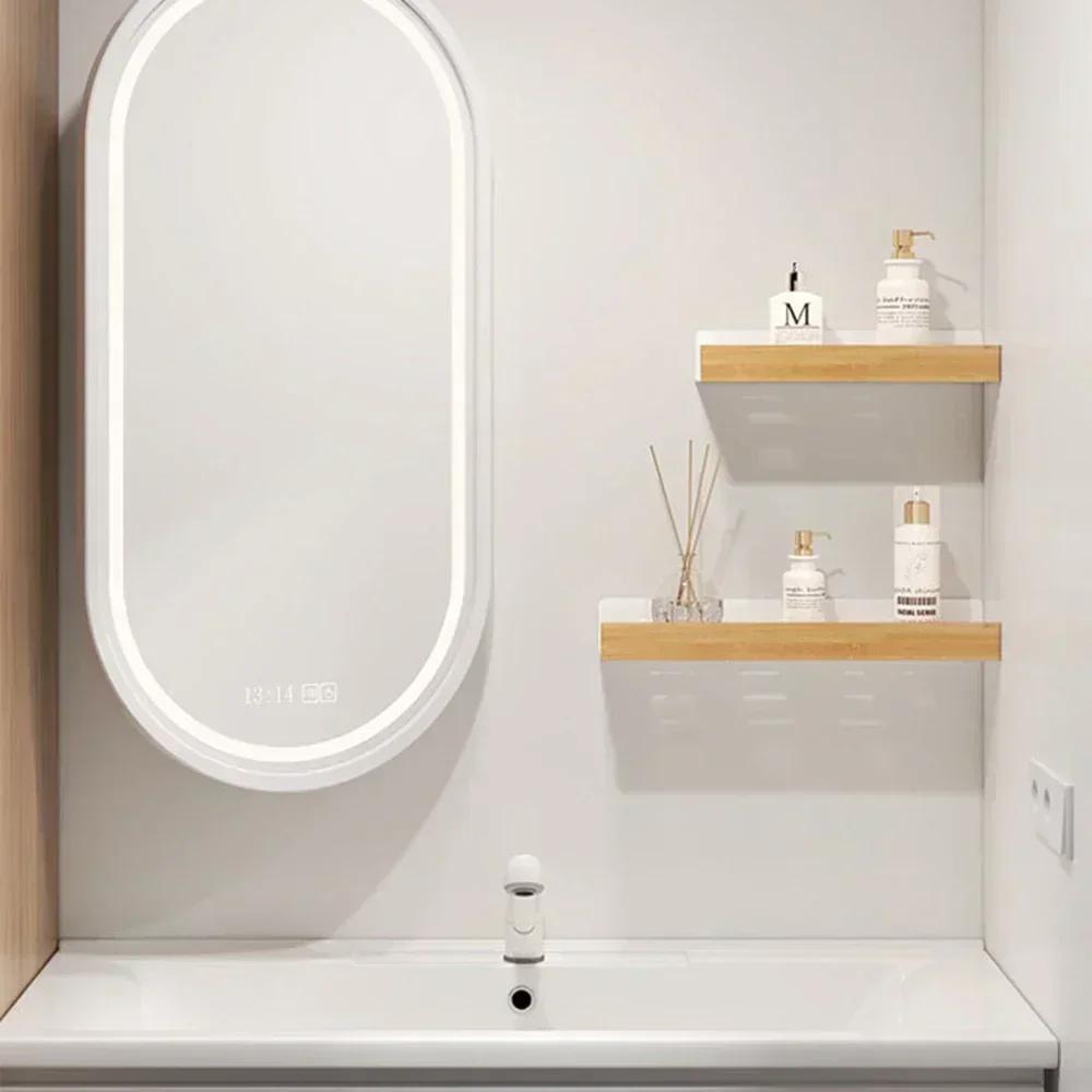 Wood Wall Mounted Shelf Wall Mounted Toilet Shampoo Holder Kitchen Shelf Shower Solid Wood Corner Shelves Organizer Storage Rack