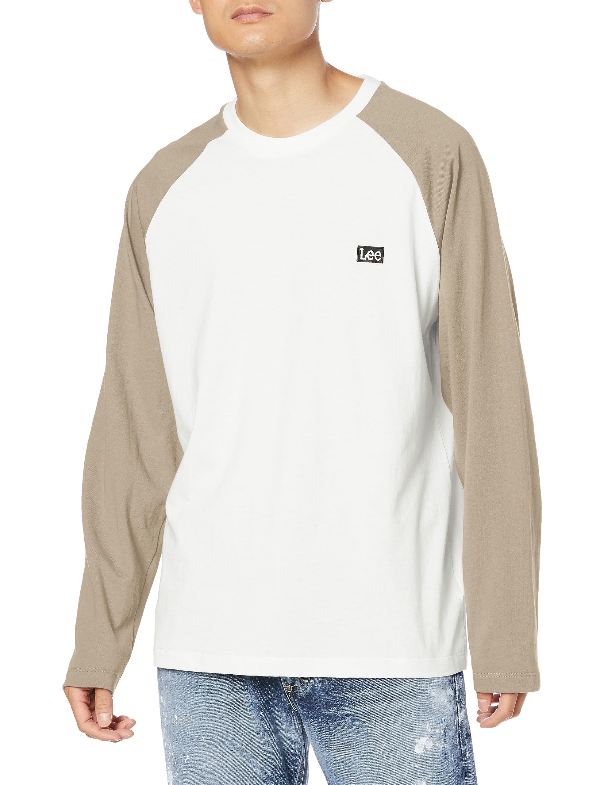 

Футболка с длинным рукавом Lee с принтом на спине, футбольная, бежевая, бежевый