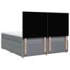 Box Spring Bed with Mattress Light Grey 200 X 200 Cm Fabric
