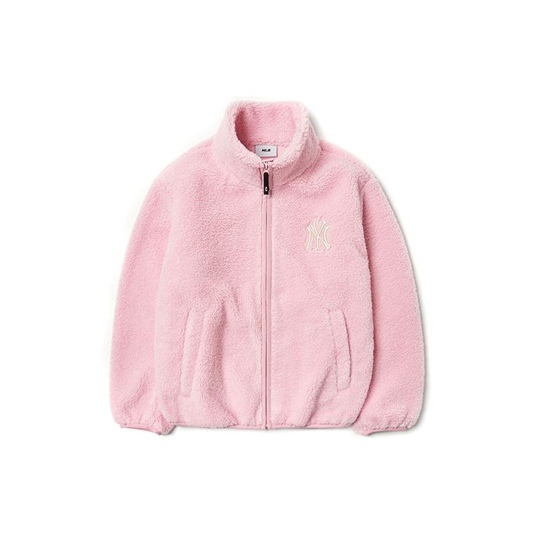 MLB Velvet Jackets Unisex Pink Stand Collar Thickened And Fleece Lined 3AJPF2916-50PKS L