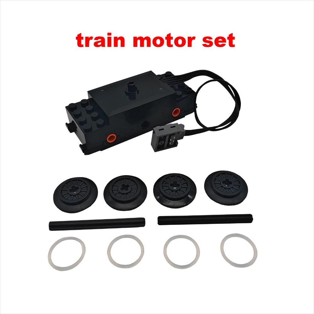 High-Tech MOC Train Motor Set 88002 Technical Building Block Train Carriage Base Tracks Power Functions Parts Kids Toys