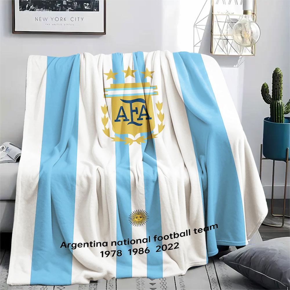 1PC Messi Patterned Flannel Blanket Suitable For All Seasons for Home Decor Warmth and Comfort Gifts Holiday Present