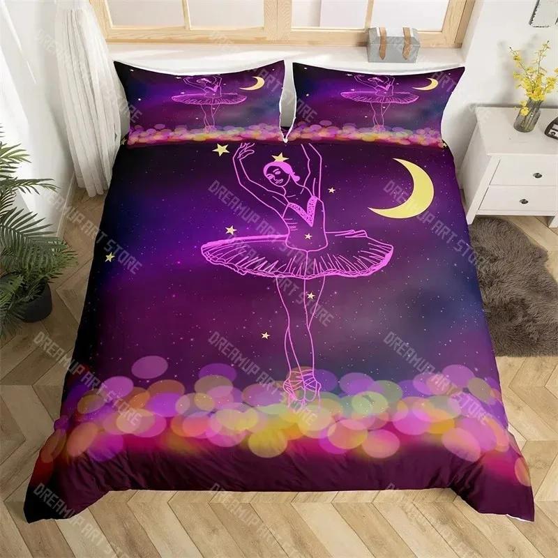 Set Copripiumino Sport Ginnastica Arcobaleno Acquerello Tie Dye Set Biancheria da Letto Queen Microfibra Coperta Trapuntata Cheerleading Per Amante dello Yoga