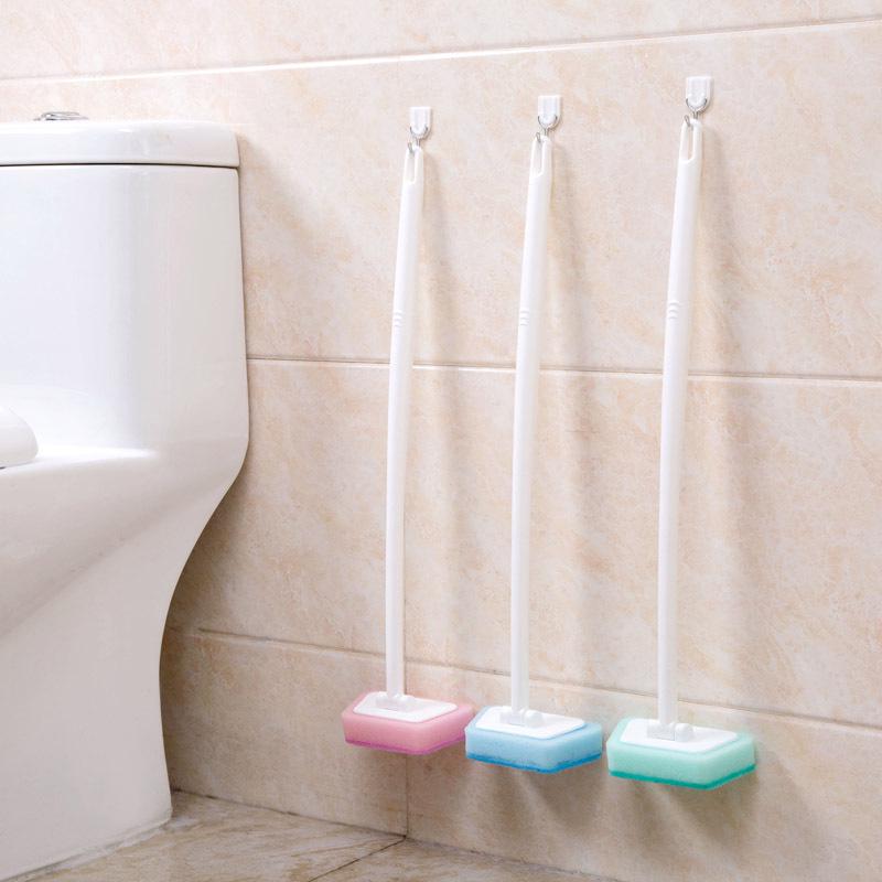 Long-Handle Bathroom Scrubber: Sponge Brush for Walls, Bathtub, Toilet, Floor, and Tile