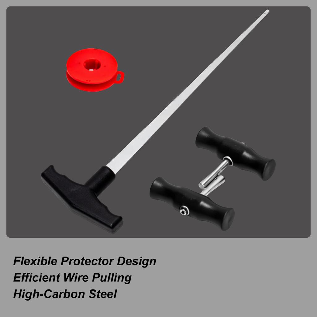 Windshield Removal Tool Kit T-Shaped Steel Classic Auto Supplies Glass Removal Tool For Cutting Fixing Glazing De-icing Window
