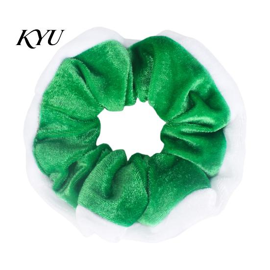 Matte Velvet Hair Scrunchies for Bun Christmas Scrunchies, Soft Elastic Ties Women Girls, Lightweight Party Styling Tools Contrast Color Ponytail