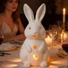 Creative Bunny Candle Holder White Easter Decoration Exquisite Rabbit Candlestick  Tabletop Display
