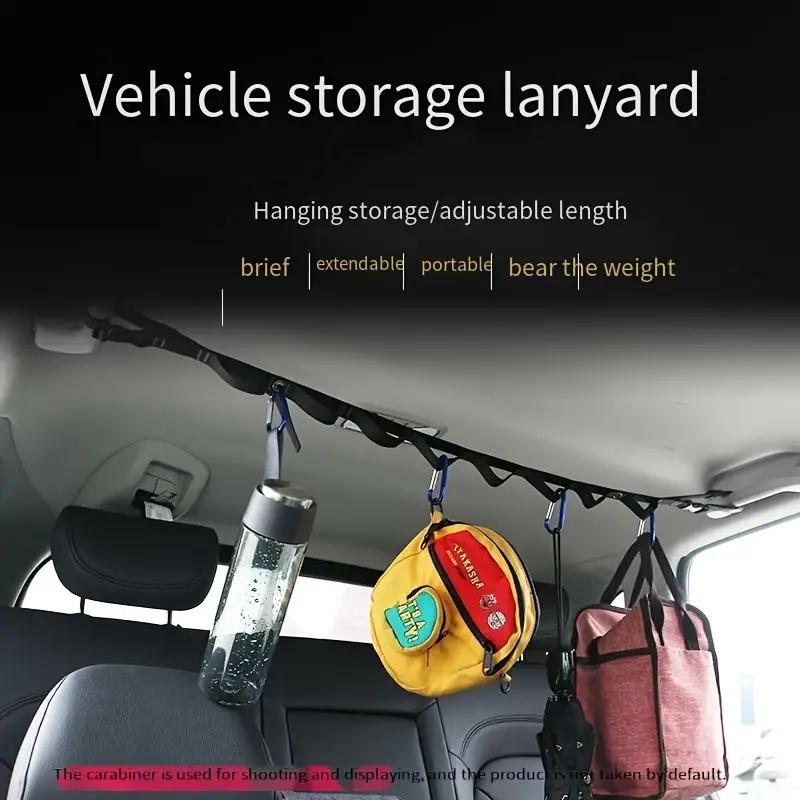 Multifunctional Car Clothesline Car Hanging Clothes Rack Car Rear Seat Storage Fixed Hook Clothes Rack