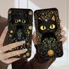 Flower Cat Black For Redmi Note 10 11 Note12S 12 13 14 Pro Plus 5G 14S 4G 13ProPlus 9S 9 P ro 13C 14C silicone soft phone case