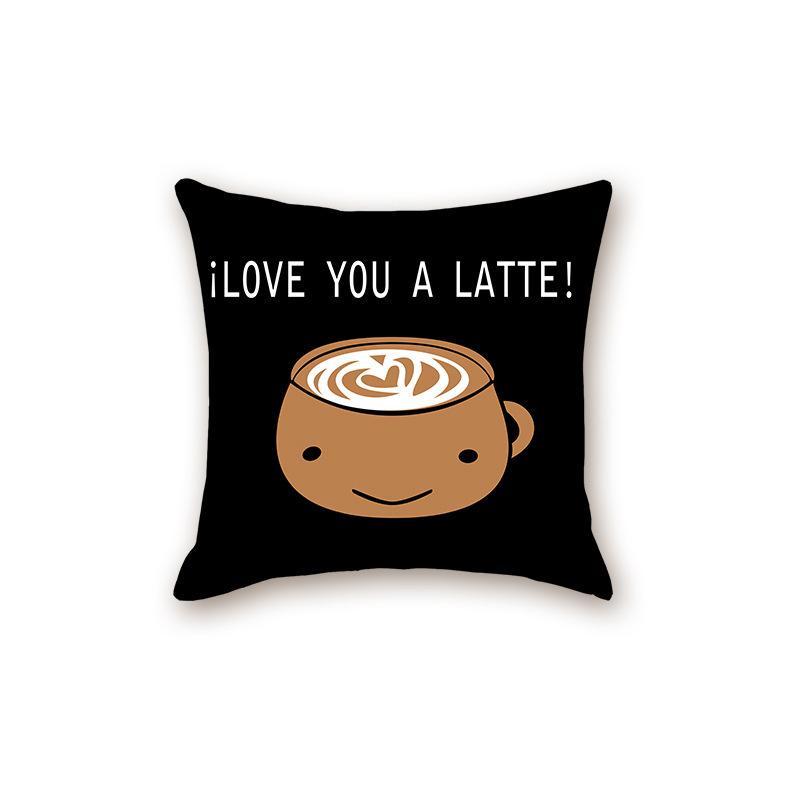 New Black Modern Simple Letter Series Sofa Cushion Pillow Cover Bedside Bedroom Backrest Pillow