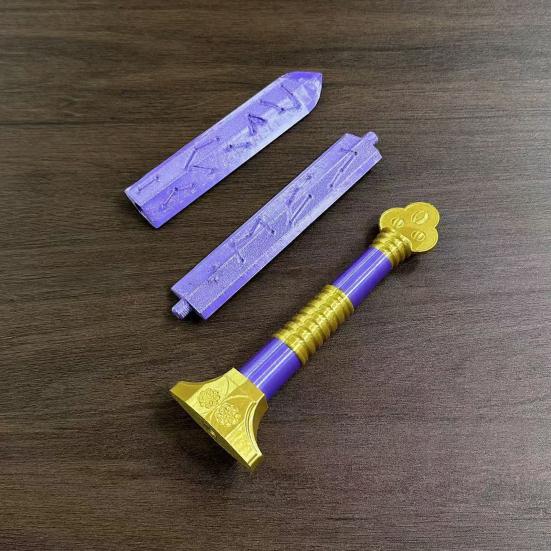 Anime Weapons Costume 3D Purple Weapon for Halloween Dress Cosplay Prop Printed 18.5" Up Accessory Gifts