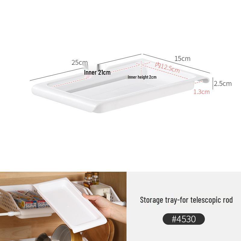 Teleskopowy Stojak do Przechowywania pod Zlewem - Wielofunkcyjny Organizer do Szafki Bez Wiercenia