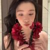 Sweet Flower Banana Clips Korean Style Floral Twisted Hair Clip Women Vertical Clip  Daily