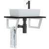 VidaXL Wall-mounted Vanity Shelf Steel and Solid Oak Wood 3302618