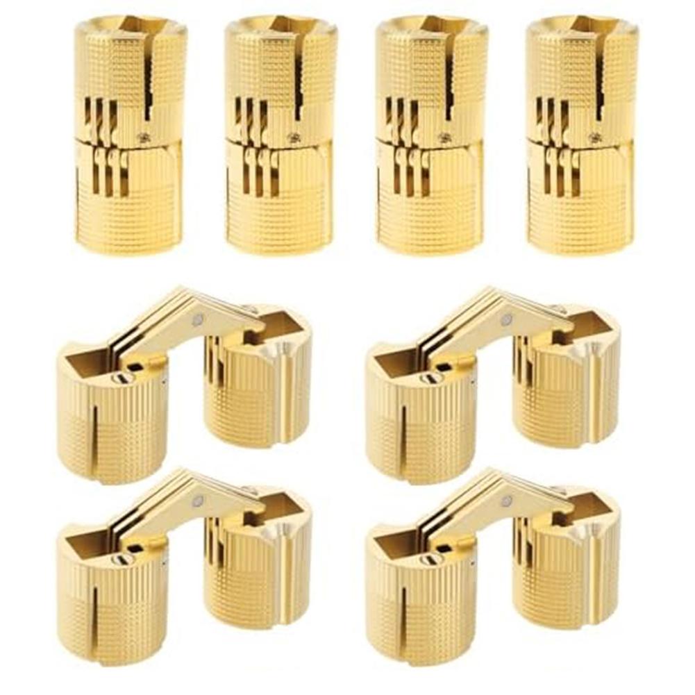 Brass Concealed Hinges 180 Degree Opening Roller Rail For Jewelry Box Cabinet Door Furniture Hardware Accessories