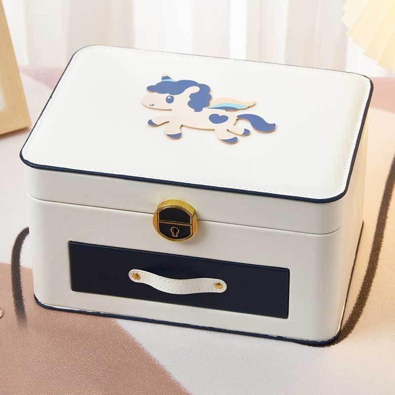 

Кожаный ящик для хранения ювелирных изделий, ожерелья, серьги, кольца, органайзер, шкатулка для хранения ювелирных изделий с замком, персонализированные праздничные подарки 25X18X14CM белый