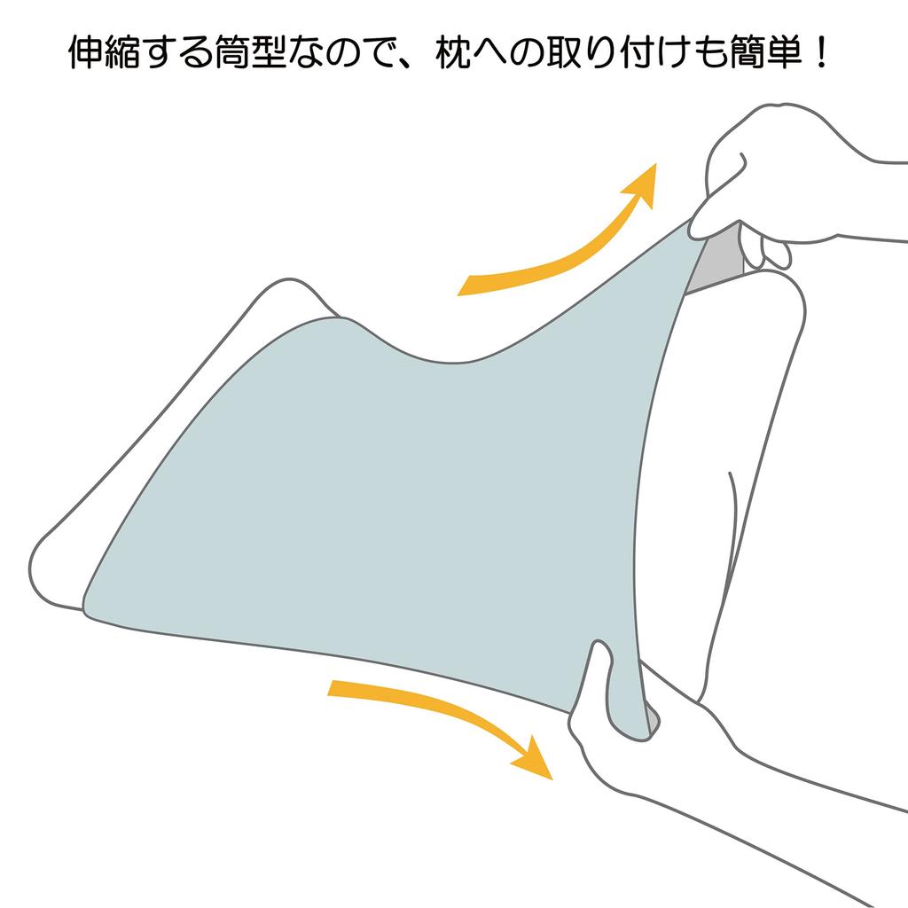 Nishikawa Pillowcase, Fits 63x43cm Pillows, Stretchy, Washable, Antiviral, Solid Turquoise Blue, PJ91182072TB