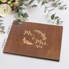 Guest Book Wedding Reception Spiral Binding Wood Cover Registry Guestbook Bridal Shower Guest Book For Anniversaries Birthdays