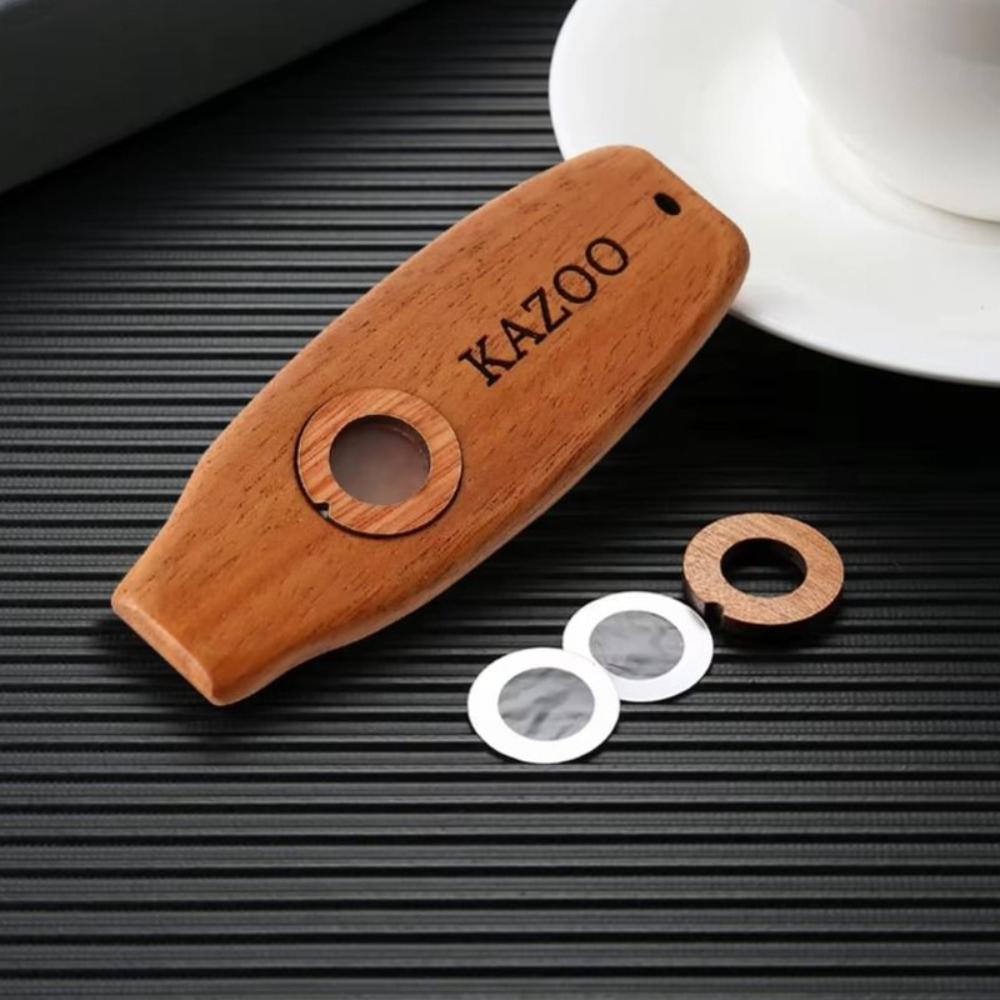 With Lanyards Wooden Kazoo Wooden Musical Instruments Flutes Beginners