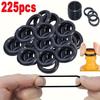 225Pcs/Bag Black Rubber O Ring Assortment Washer Gasket Sealing O-Ring Kit 18 Sizes For Faucet Hose Connector Sealing Valve