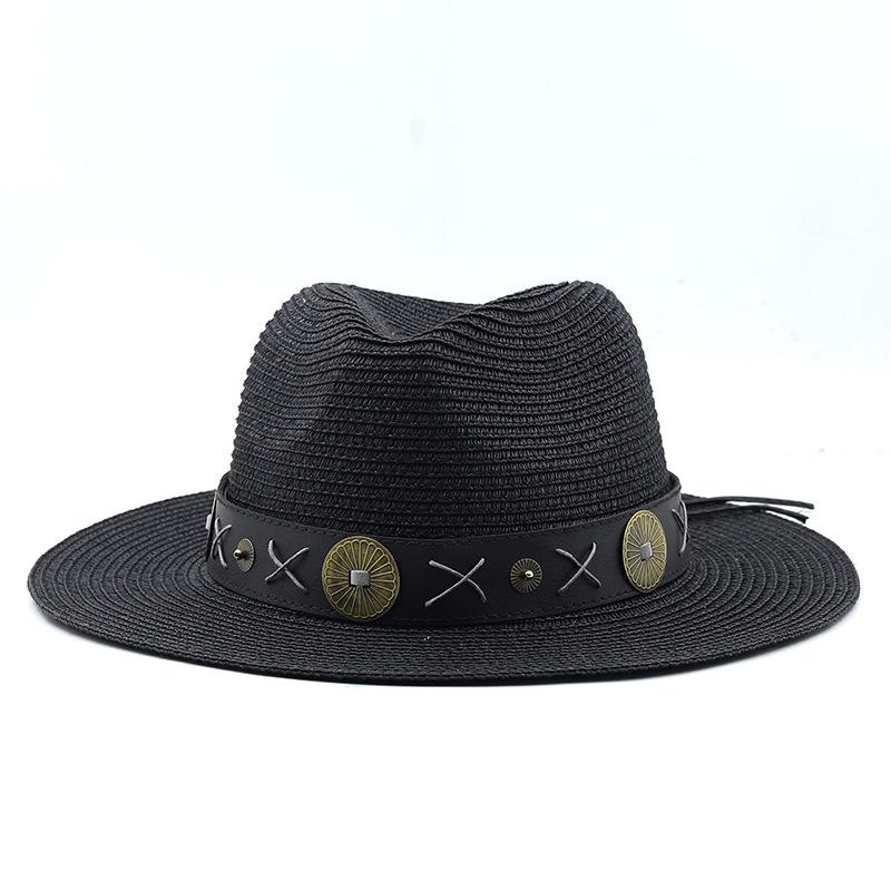 European, American Bohemian style straw hats, spring and summer men's and women's sun hats, sunshade vacation sunscreen straw hats