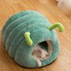 Neues Herbst- und Winter Katzen- und Hunde-Halbgeschlossenes Haustiernest für Vier Jahreszeiten Universell Warm und Verdickte Katzenvilla Katzennest Hundenest