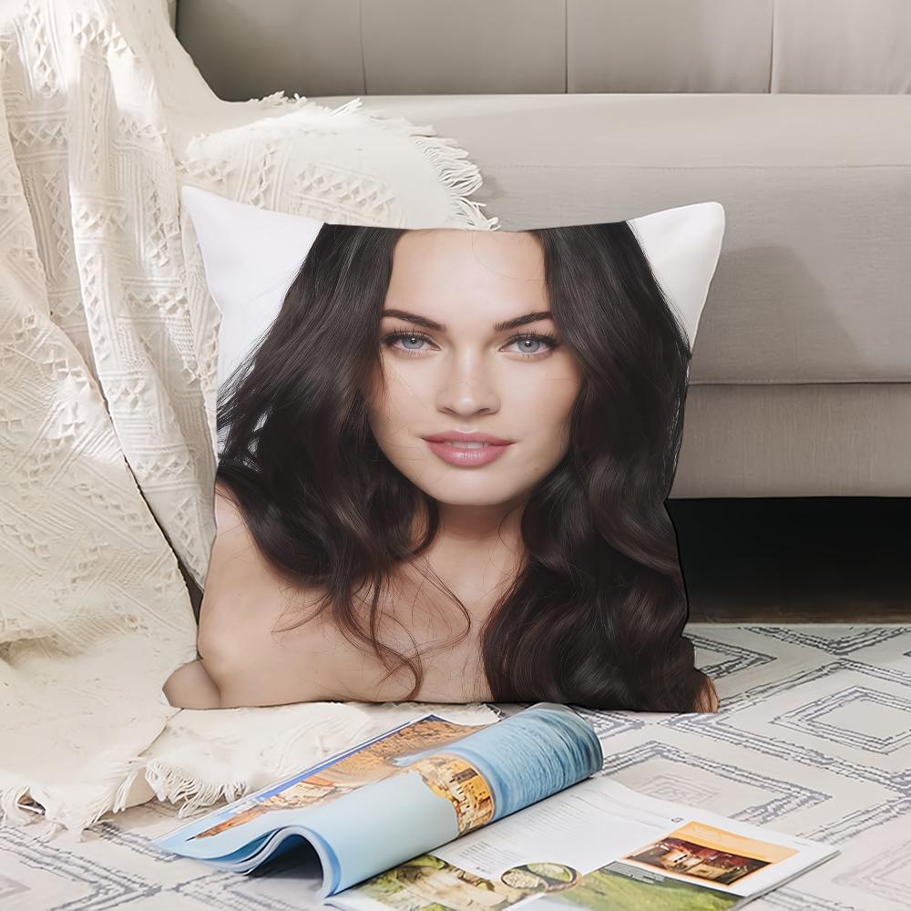 American actress Megan Fox Pillow Case Office Cushions Suitable For Sofa Car Bedroom Decorative Cushion Cover
